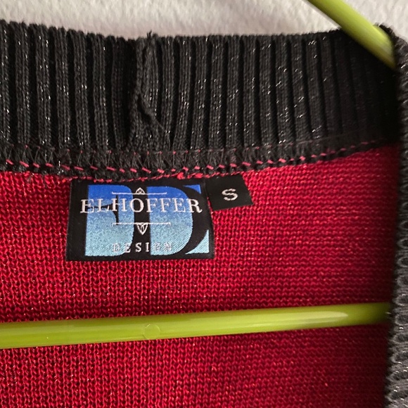 EFF THE PATRIARCHY LONGLINE CARDIGAN- Red, purple, black ombre - Picture 2 of 7